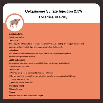 Cefquinome Sulfate Injection 2,5 prósent
